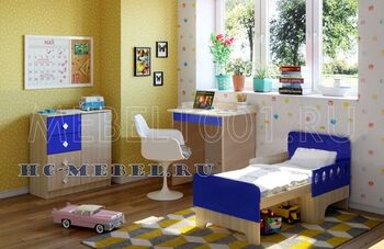 Детская мебель ЖИЛИ-БЫЛИ, комплект-2 синий