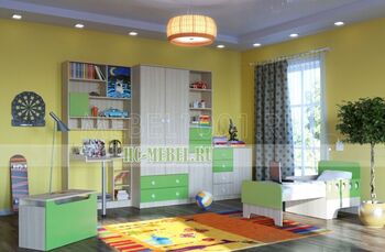Детская мебель ЖИЛИ-БЫЛИ, комплект-1 зеленый