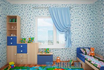 Детская мебель ЖИЛИ-БЫЛИ, комплект-5 синий