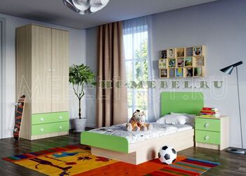 Детская мебель ЖИЛИ-БЫЛИ, комплект-6 зеленый