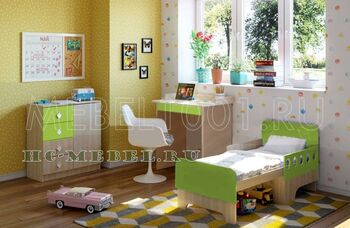 Детская мебель ЖИЛИ-БЫЛИ, комплект-2 зеленый