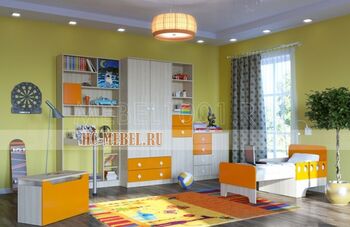 Детская мебель ЖИЛИ-БЫЛИ, комплект-1 оранжевый